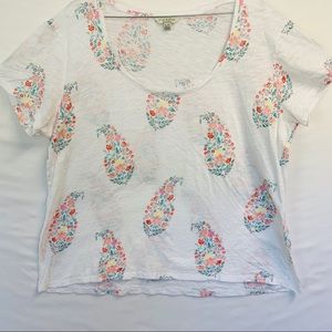 Lucky Brand Paisley Floral Tee